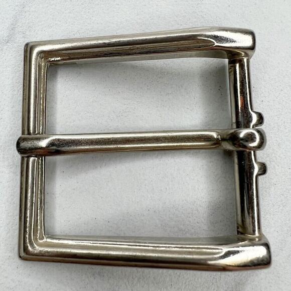 Silver Tone Simple Basic Belt Buckle - Picture 1 of 9
